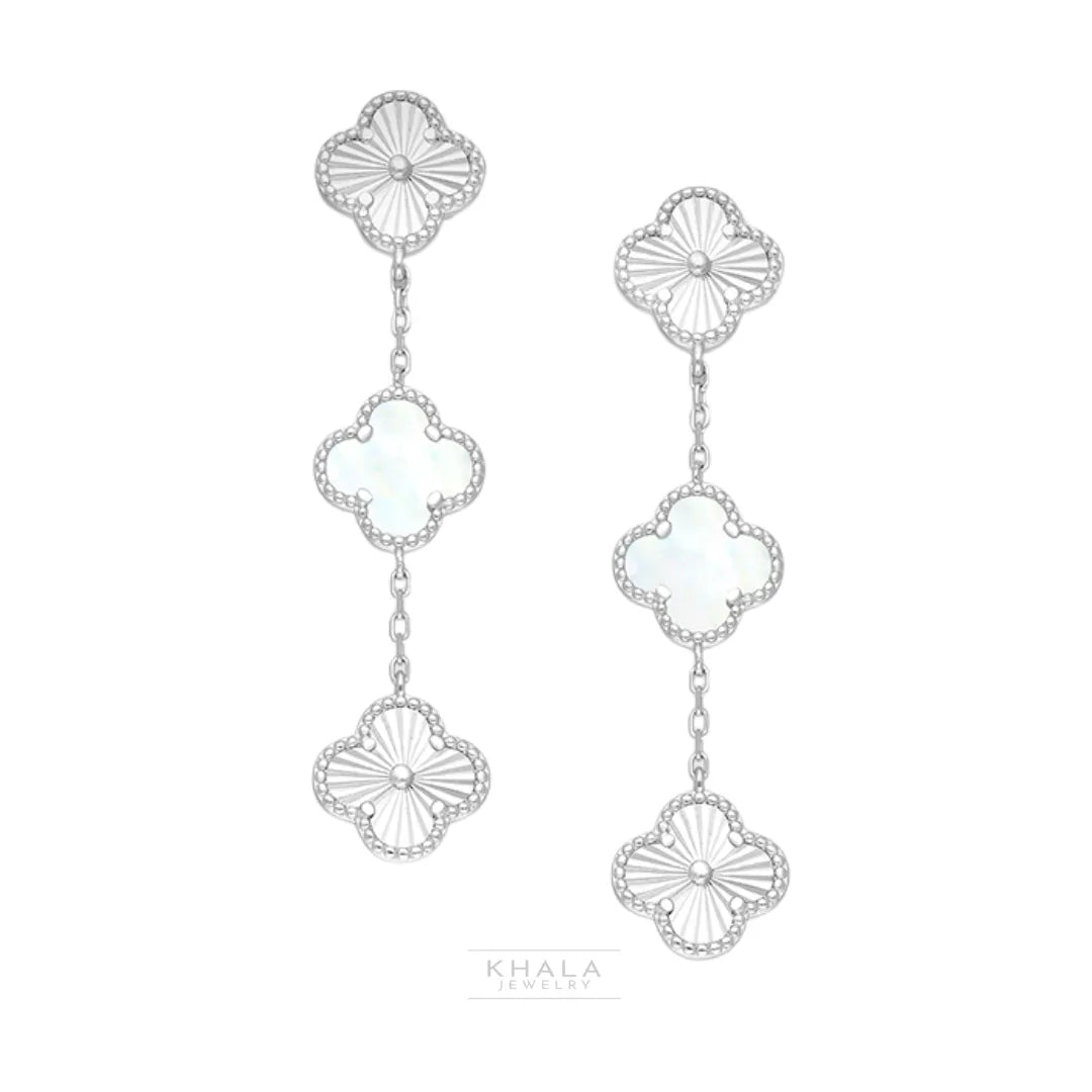 FLUER Clover Dangling Earrings
