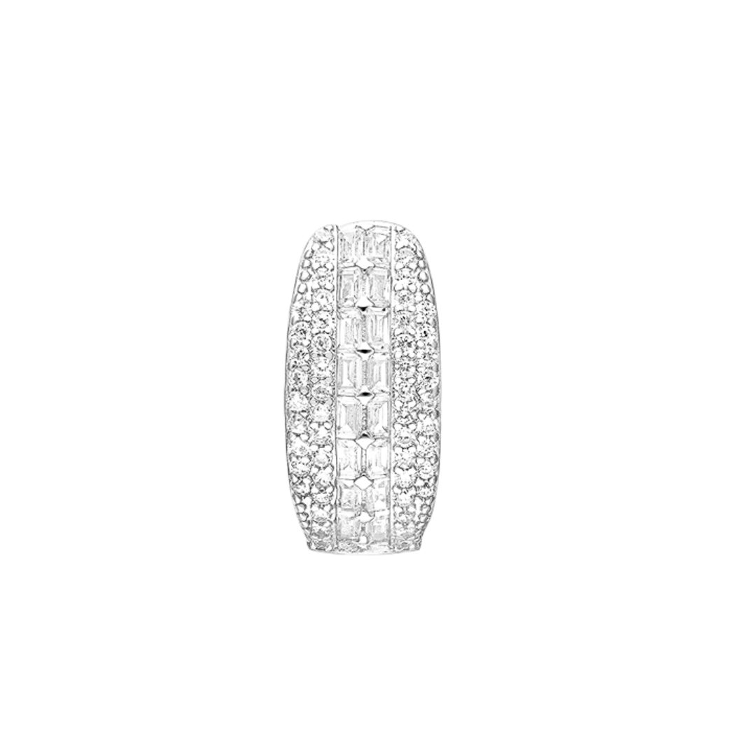 ARIA Baguette Omega Earrings