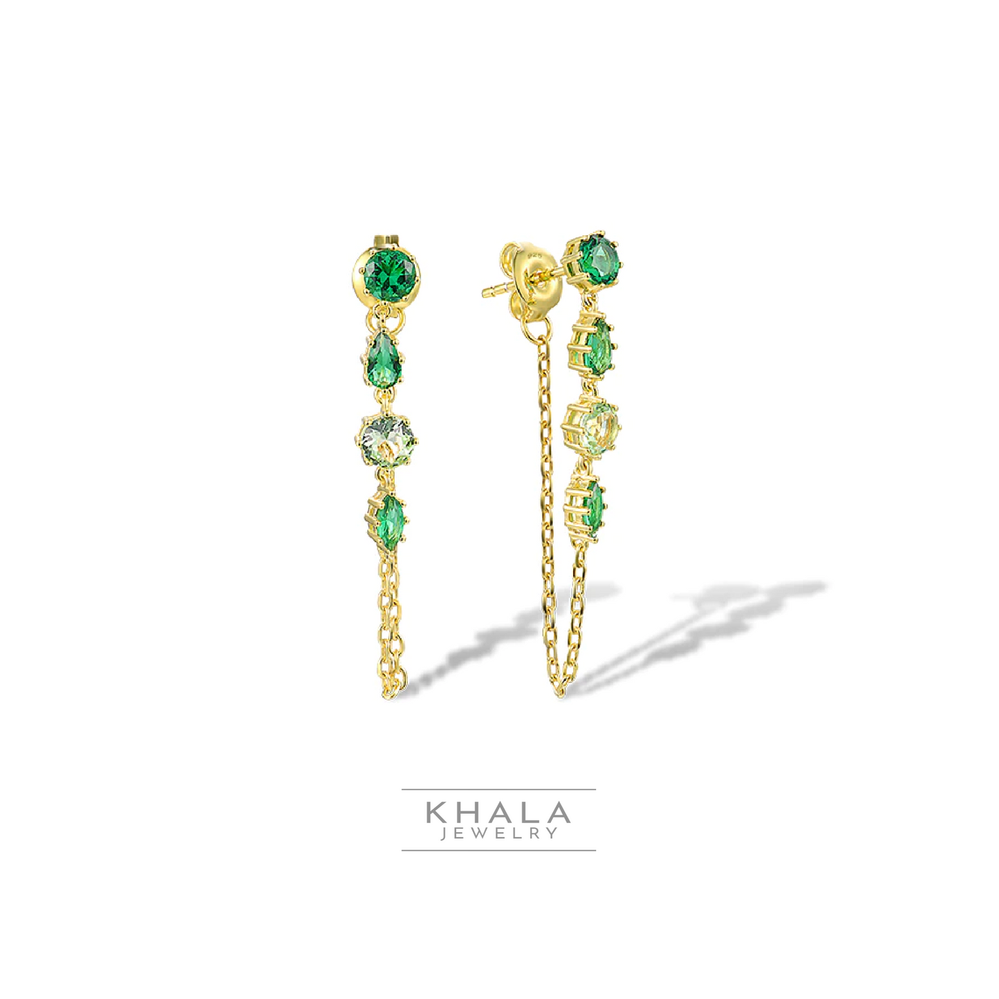 ZINNIA Spinel Chain Earrings