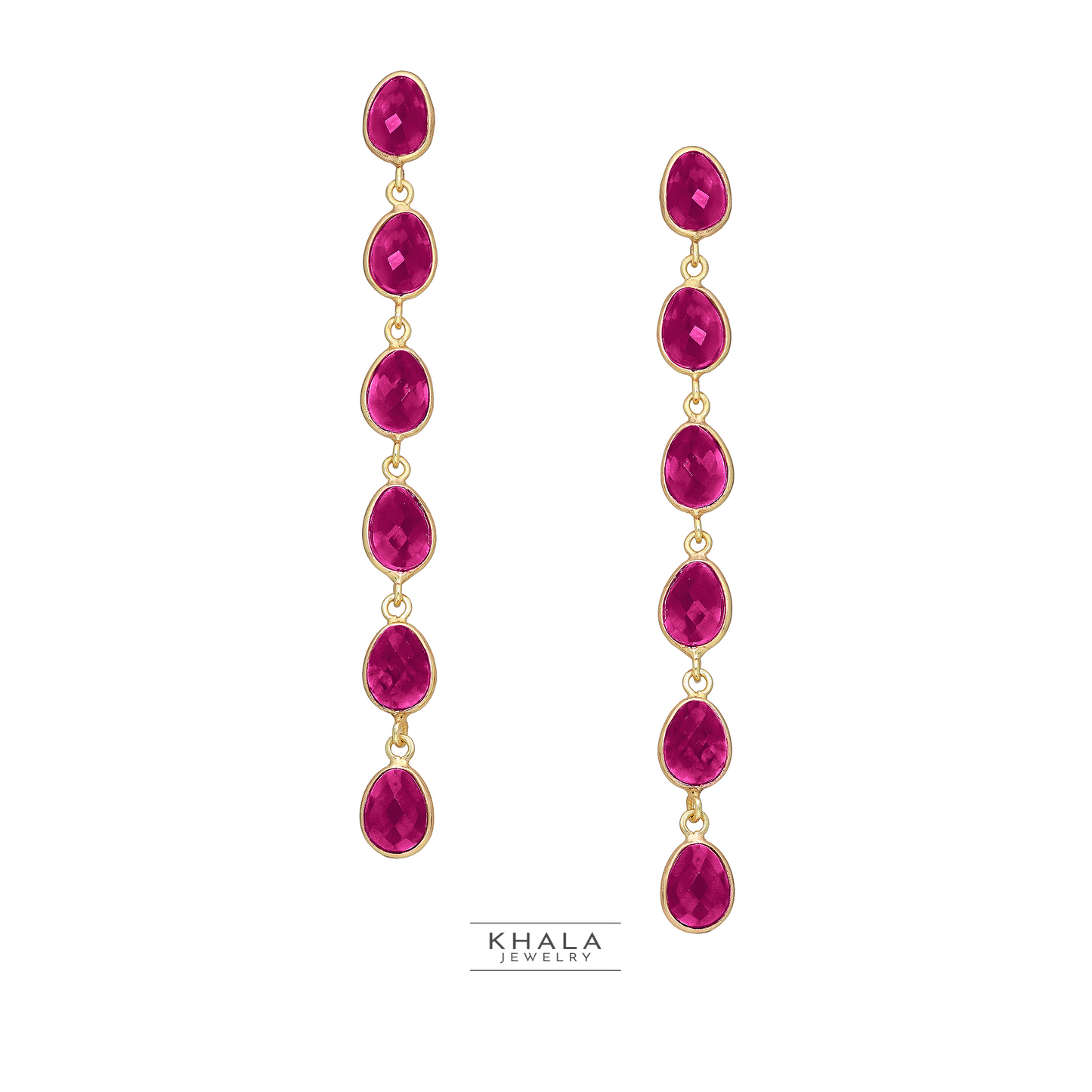 NOELA Dangling Tourmaline Earrings