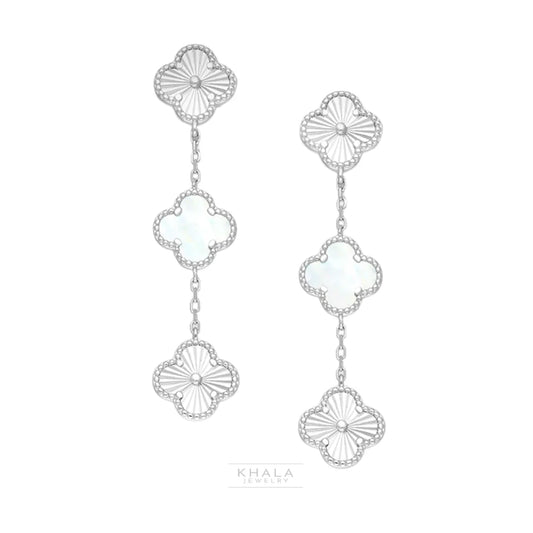 FLUER Clover Dangling Earrings