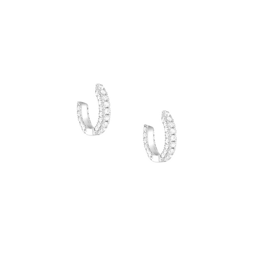 ZIA Diamond Set Pave Hoops