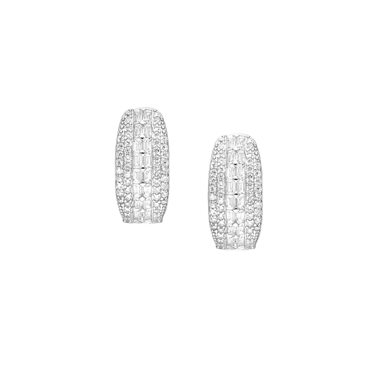 ARIA Baguette Omega Earrings