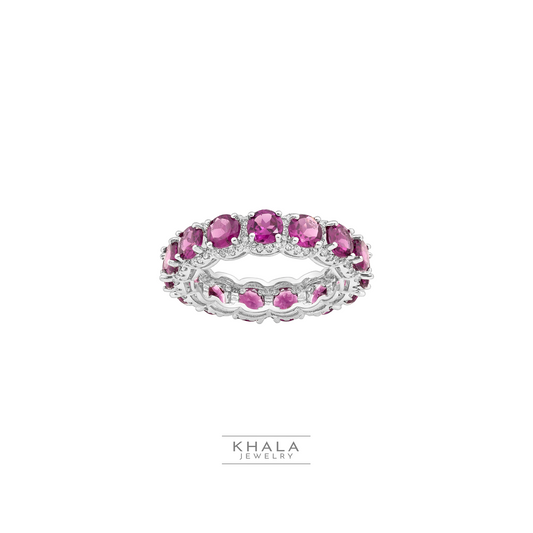 RHODA Rhodolite Eternity Ring