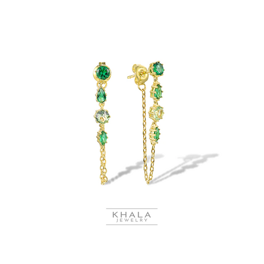 ZINNIA Spinel Chain Earrings