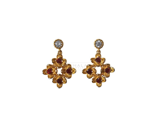 SILVA Natural Garnet Drop Earrings