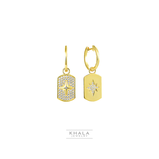 HELIOS Hoop Charm Earrings